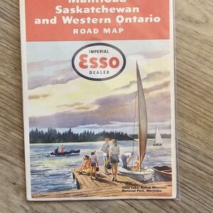 Vintage Imperial Esso Road Map